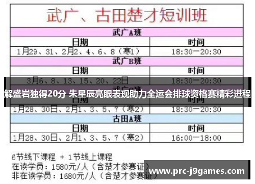 解盛岩独得20分 朱星辰亮眼表现助力全运会排球资格赛精彩进程 解盛岩独得20分 朱星辰亮眼表现助力全运会排球资格赛精彩进程